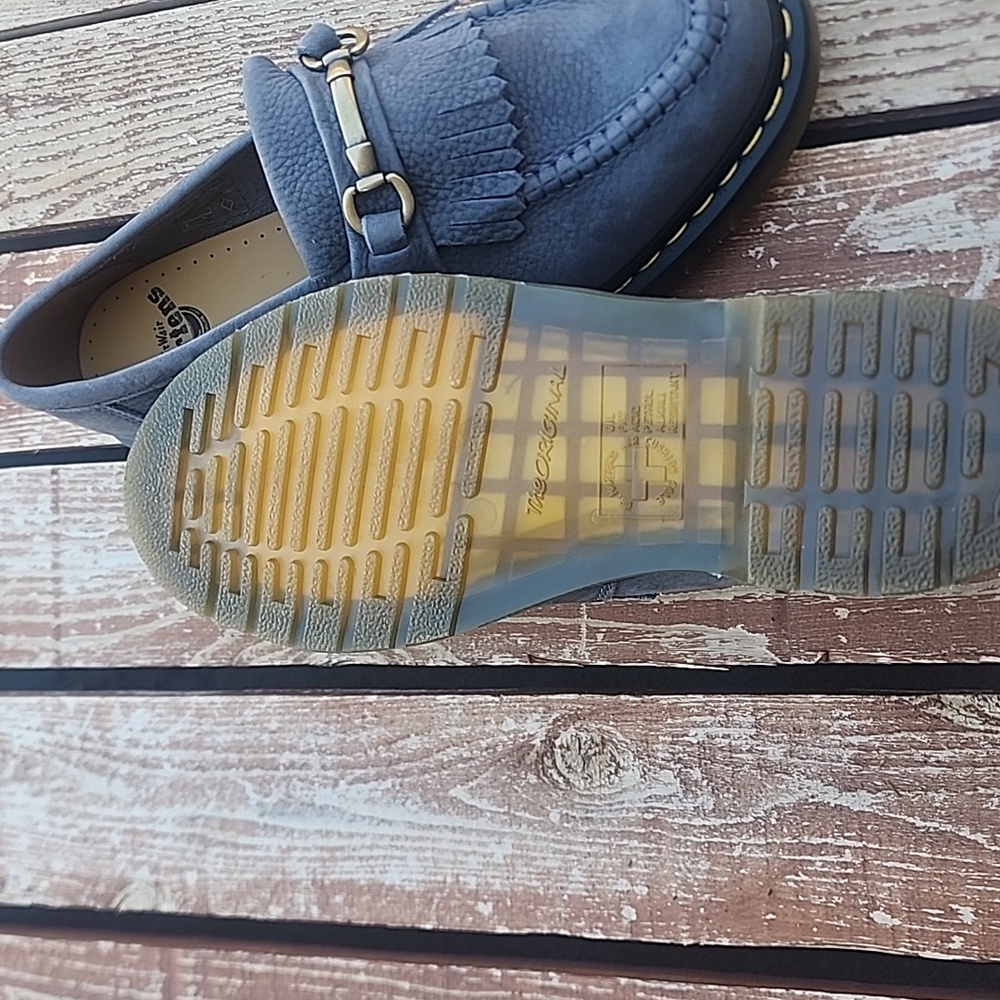 Dr. Martens Adrian Snaffle Loafer Washed Demin Unisex Women's size 10, Men's 9 - Picture 9 of 9